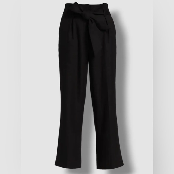 Veronica Beard Women's Black-Tie Waist Linen Blend Pants Size 8 - Picture 2 of 16